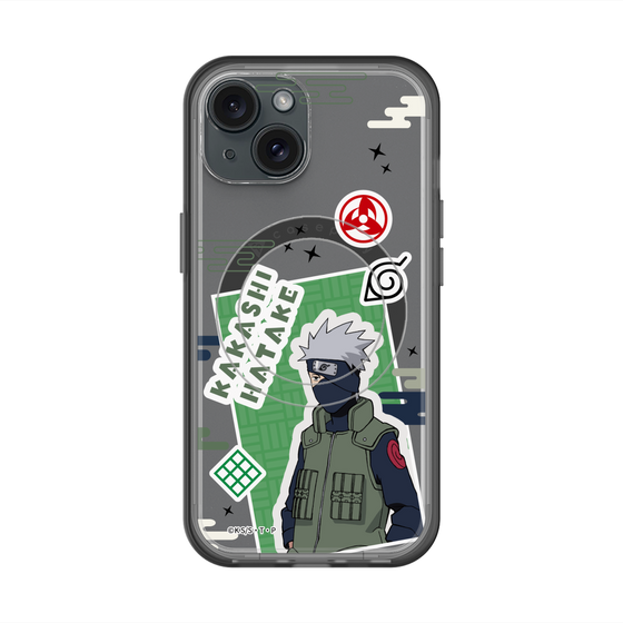 スリムプロテクションプレミアムケース with MagSafe［ NARUTO -ナルト- 疾風伝 - ステッカー - はたけカカシ ］