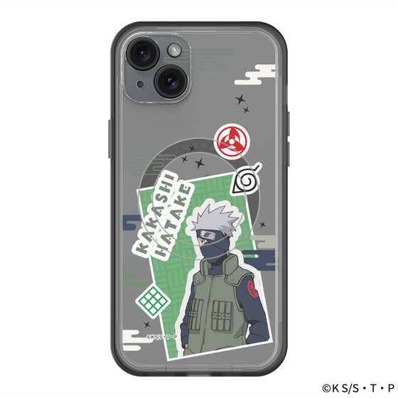 スリムプロテクションプレミアムケース with MagSafe［ NARUTO -ナルト- 疾風伝 - ステッカー - はたけカカシ ］