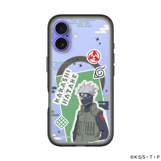 スリムプロテクションプレミアムケース with MagSafe［ NARUTO -ナルト- 疾風伝 - ステッカー - はたけカカシ ］