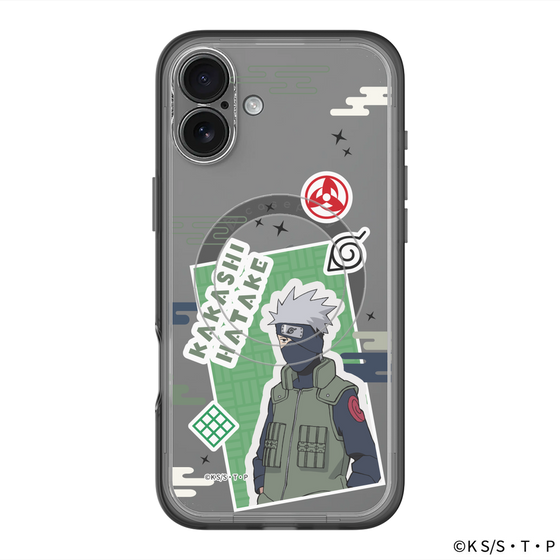スリムプロテクションプレミアムケース with MagSafe［ NARUTO -ナルト- 疾風伝 - ステッカー - はたけカカシ ］