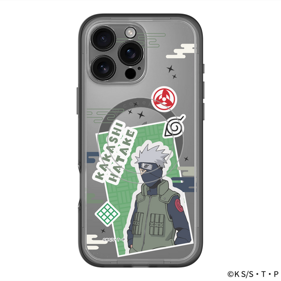 スリムプロテクションプレミアムケース with MagSafe［ NARUTO -ナルト- 疾風伝 - ステッカー - はたけカカシ ］
