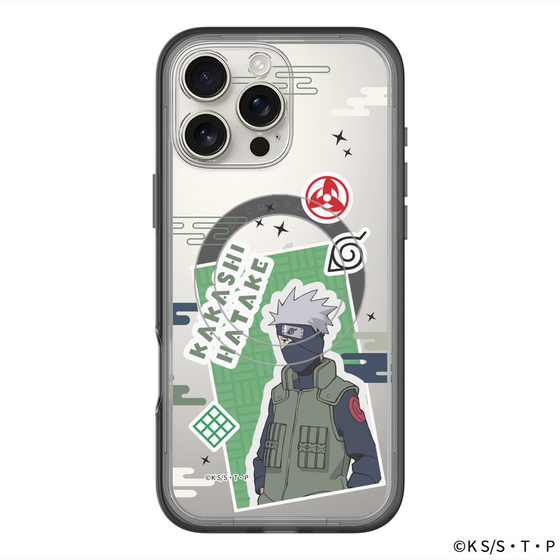 スリムプロテクションプレミアムケース with MagSafe［ NARUTO -ナルト- 疾風伝 - ステッカー - はたけカカシ ］