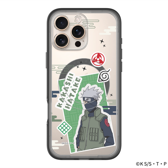 スリムプロテクションプレミアムケース with MagSafe［ NARUTO -ナルト- 疾風伝 - ステッカー - はたけカカシ ］