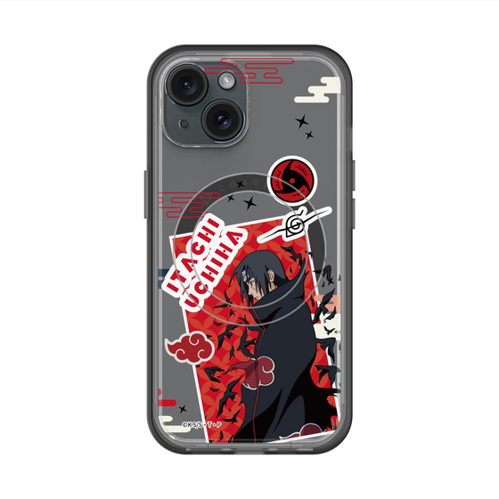 スリムプロテクションプレミアムケース with MagSafe［ NARUTO -ナルト- 疾風伝 - ステッカー - うちはイタチ ］