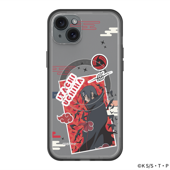 スリムプロテクションプレミアムケース with MagSafe［ NARUTO -ナルト- 疾風伝 - ステッカー - うちはイタチ ］