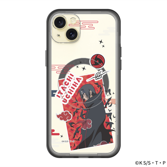 スリムプロテクションプレミアムケース with MagSafe［ NARUTO -ナルト- 疾風伝 - ステッカー - うちはイタチ ］