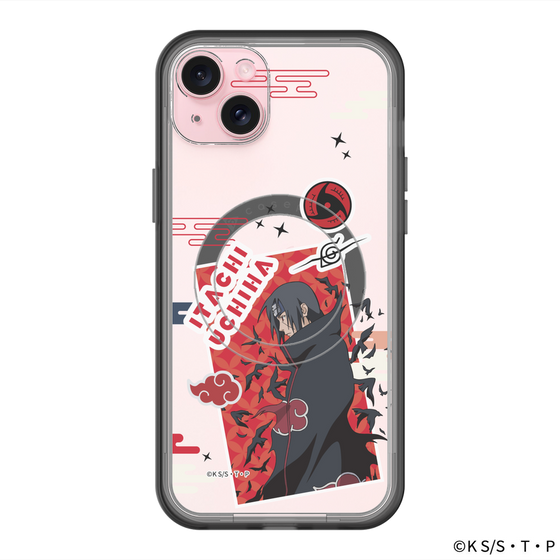 スリムプロテクションプレミアムケース with MagSafe［ NARUTO -ナルト- 疾風伝 - ステッカー - うちはイタチ ］