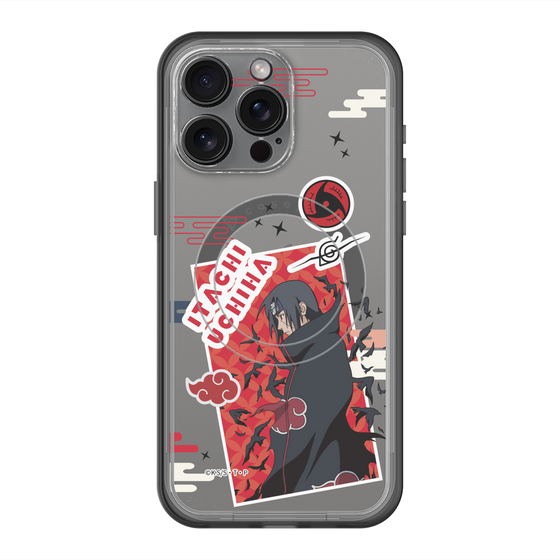 スリムプロテクションプレミアムケース with MagSafe［ NARUTO -ナルト- 疾風伝 - ステッカー - うちはイタチ ］