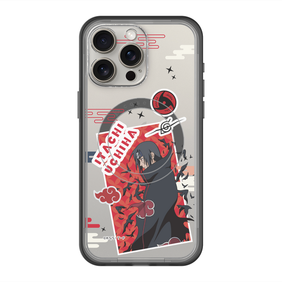 スリムプロテクションプレミアムケース with MagSafe［ NARUTO -ナルト- 疾風伝 - ステッカー - うちはイタチ ］