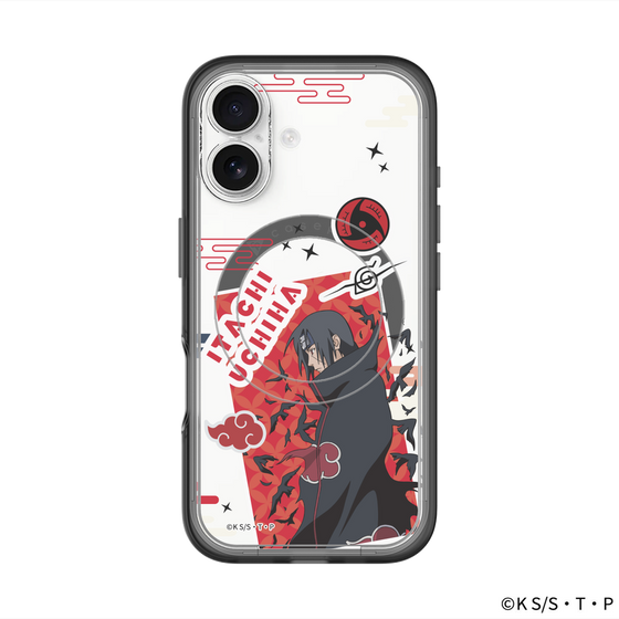 スリムプロテクションプレミアムケース with MagSafe［ NARUTO-ナルト- 疾風伝 - ステッカー - うちはイタチ ］