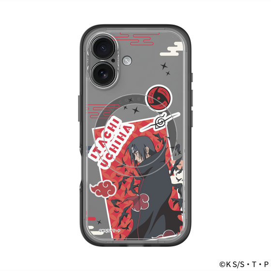 スリムプロテクションプレミアムケース with MagSafe［ NARUTO -ナルト- 疾風伝 - ステッカー - うちはイタチ ］