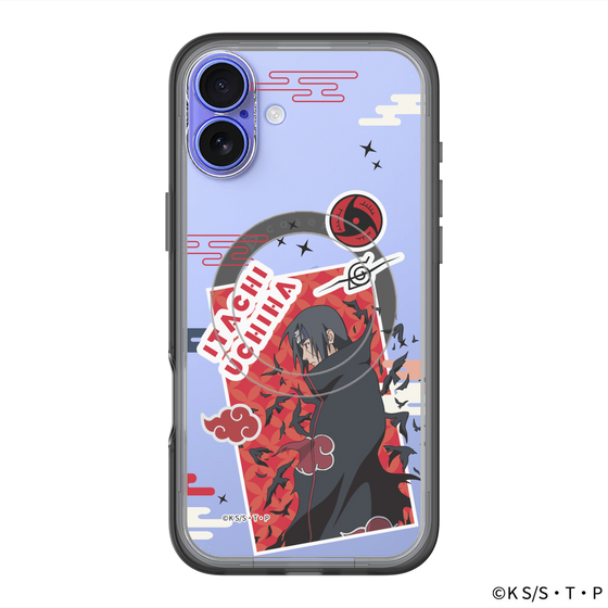 スリムプロテクションプレミアムケース with MagSafe［ NARUTO -ナルト- 疾風伝 - ステッカー - うちはイタチ ］