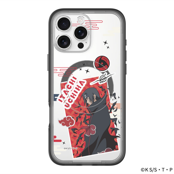 スリムプロテクションプレミアムケース with MagSafe［ NARUTO-ナルト- 疾風伝 - ステッカー - うちはイタチ ］