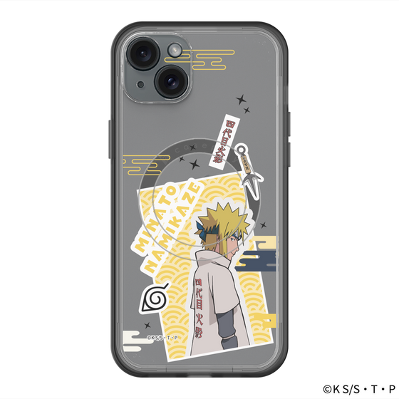 スリムプロテクションプレミアムケース with MagSafe［ NARUTO -ナルト- 疾風伝 - ステッカー - 波風ミナト ］
