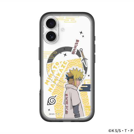 スリムプロテクションプレミアムケース with MagSafe［ NARUTO-ナルト- 疾風伝 - ステッカー - 波風ミナト ］