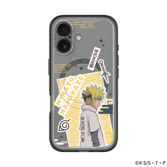スリムプロテクションプレミアムケース with MagSafe［ NARUTO -ナルト- 疾風伝 - ステッカー - 波風ミナト ］
