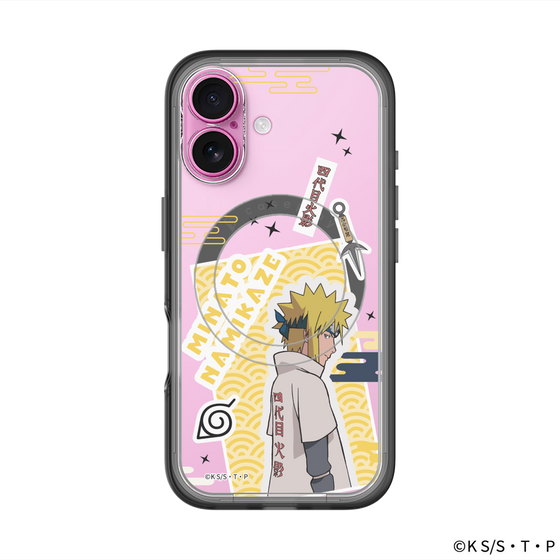 スリムプロテクションプレミアムケース with MagSafe［ NARUTO -ナルト- 疾風伝 - ステッカー - 波風ミナト ］