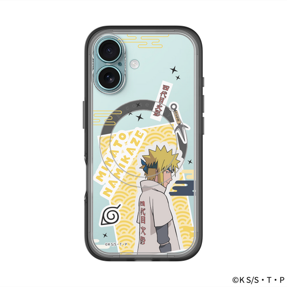 スリムプロテクションプレミアムケース with MagSafe［ NARUTO -ナルト- 疾風伝 - ステッカー - 波風ミナト ］