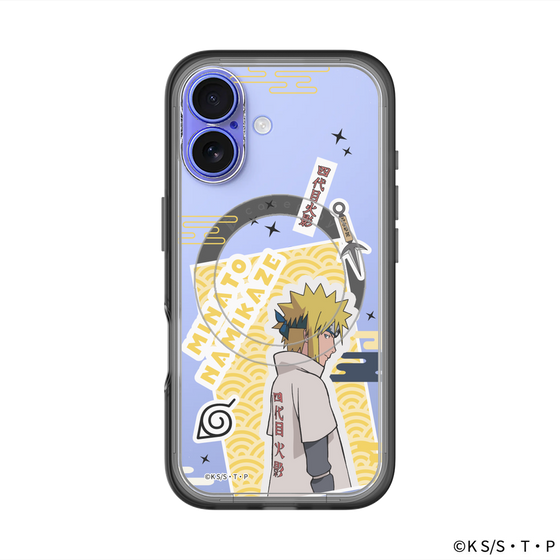 スリムプロテクションプレミアムケース with MagSafe［ NARUTO -ナルト- 疾風伝 - ステッカー - 波風ミナト ］