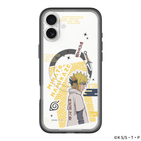 スリムプロテクションプレミアムケース with MagSafe［ NARUTO-ナルト- 疾風伝 - ステッカー - 波風ミナト ］