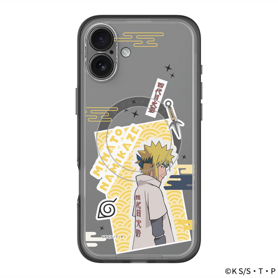 スリムプロテクションプレミアムケース with MagSafe［ NARUTO -ナルト- 疾風伝 - ステッカー - 波風ミナト ］