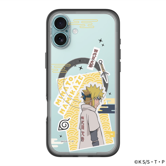 スリムプロテクションプレミアムケース with MagSafe［ NARUTO -ナルト- 疾風伝 - ステッカー - 波風ミナト ］
