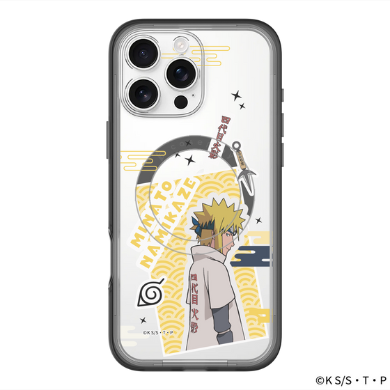 スリムプロテクションプレミアムケース with MagSafe［ NARUTO-ナルト- 疾風伝 - ステッカー - 波風ミナト ］