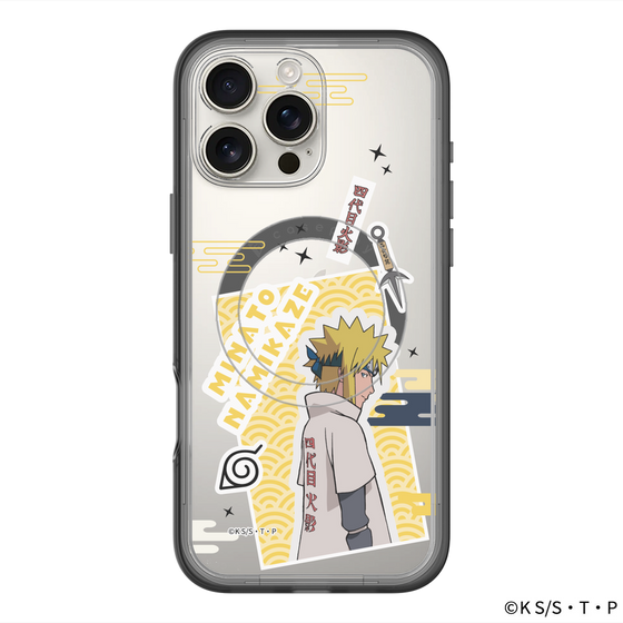 スリムプロテクションプレミアムケース with MagSafe［ NARUTO -ナルト- 疾風伝 - ステッカー - 波風ミナト ］