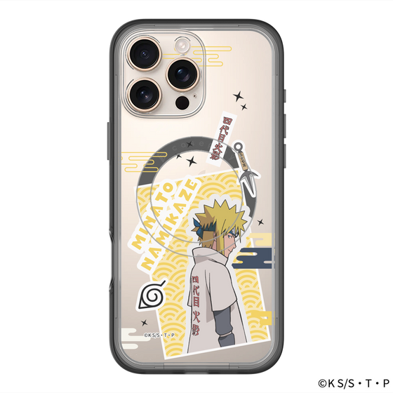 スリムプロテクションプレミアムケース with MagSafe［ NARUTO -ナルト- 疾風伝 - ステッカー - 波風ミナト ］
