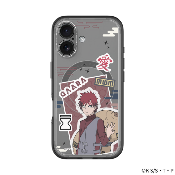 スリムプロテクションプレミアムケース with MagSafe［ NARUTO -ナルト- 疾風伝 - ステッカー - 我愛羅 ］