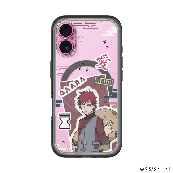 スリムプロテクションプレミアムケース with MagSafe［ NARUTO -ナルト- 疾風伝 - ステッカー - 我愛羅 ］