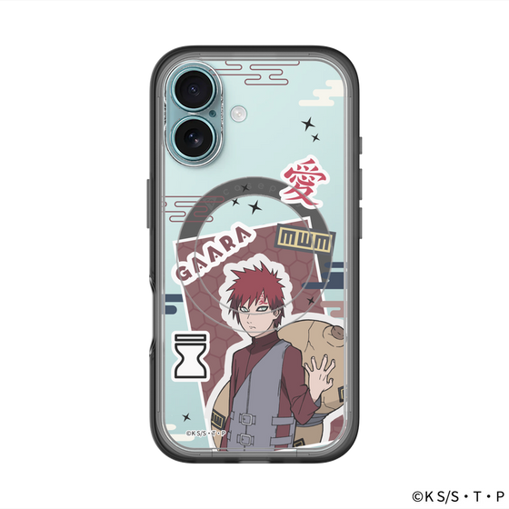 スリムプロテクションプレミアムケース with MagSafe［ NARUTO -ナルト- 疾風伝 - ステッカー - 我愛羅 ］