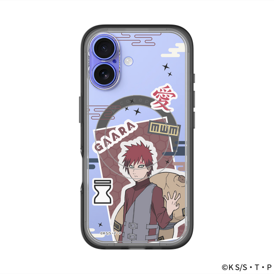 スリムプロテクションプレミアムケース with MagSafe［ NARUTO -ナルト- 疾風伝 - ステッカー - 我愛羅 ］