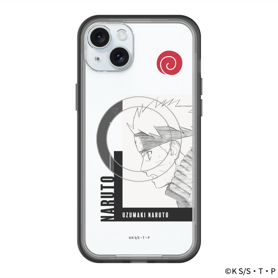 スリムプロテクションプレミアムケース with MagSafe［ NARUTO-ナルト- 疾風伝 - うずまきナルト - 線画 ］