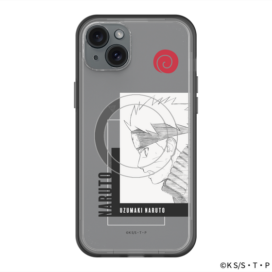 スリムプロテクションプレミアムケース with MagSafe［ NARUTO -ナルト- 疾風伝 - うずまきナルト - 線画 ］