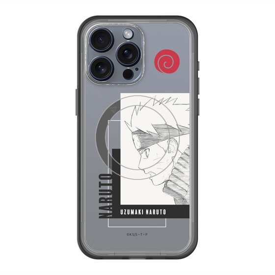 スリムプロテクションプレミアムケース with MagSafe［ NARUTO -ナルト- 疾風伝 - うずまきナルト - 線画 ］