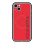スリムプロテクションプレミアムケース with MagSafe［ SUPER PRIVATE - ロゴ - Red&Black ］