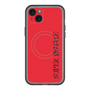 スリムプロテクションプレミアムケース with MagSafe［ SUPER PRIVATE - ロゴ - Red&Black ］