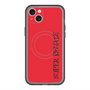 スリムプロテクションプレミアムケース with MagSafe［ SUPER PRIVATE - ロゴ - Red&Black ］