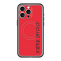 スリムプロテクションプレミアムケース with MagSafe［ SUPER PRIVATE - ロゴ - Red&Black ］