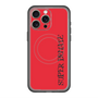 スリムプロテクションプレミアムケース with MagSafe［ SUPER PRIVATE - ロゴ - Red&Black ］