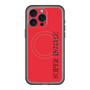 スリムプロテクションプレミアムケース with MagSafe［ SUPER PRIVATE - ロゴ - Red&Black ］
