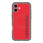 スリムプロテクションプレミアムケース with MagSafe［ SUPER PRIVATE - ロゴ - Red&Black ］