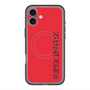 スリムプロテクションプレミアムケース with MagSafe［ SUPER PRIVATE - ロゴ - Red&Black ］