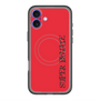 スリムプロテクションプレミアムケース with MagSafe［ SUPER PRIVATE - ロゴ - Red&Black ］