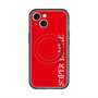 スリムプロテクションプレミアムケース with MagSafe［ SUPER PRIVATE - ロゴ - Red ］