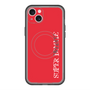 スリムプロテクションプレミアムケース with MagSafe［ SUPER PRIVATE - ロゴ - Red ］