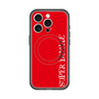 スリムプロテクションプレミアムケース with MagSafe［ SUPER PRIVATE - ロゴ - Red ］