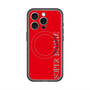 スリムプロテクションプレミアムケース with MagSafe［ SUPER PRIVATE - ロゴ - Red ］