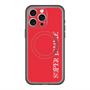 スリムプロテクションプレミアムケース with MagSafe［ SUPER PRIVATE - ロゴ - Red ］